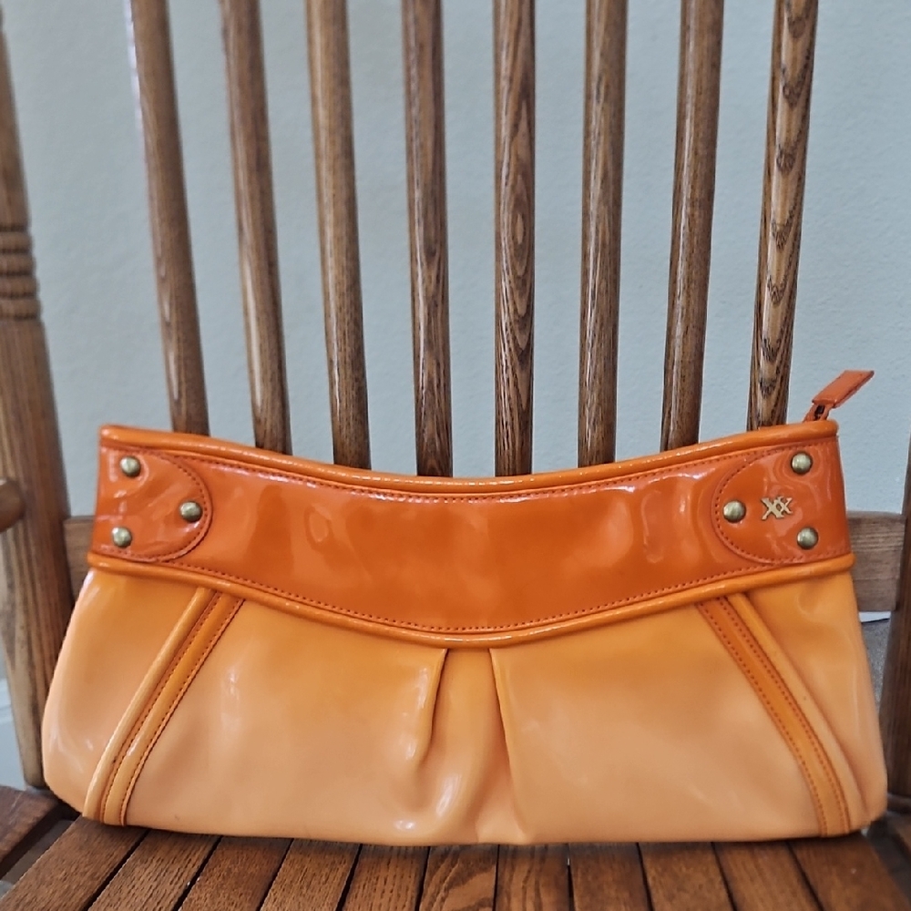 Max New York Large Pattent Leather Clutch.